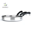 3pcs Healthy Tableware Mini Non Stick Frying Pan Egg Stainless Steel Palm Restaurant Fry Pan