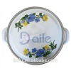 3pcs white enamel steamer /food steamer enamel cookware with decal