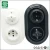 Import 3way ceramic wall switch and socket in white and black color from China