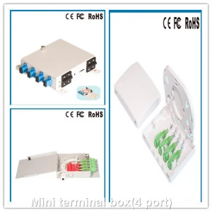 4 Ports Fixed Rack-mount Fiber Optic Patch Panel/Mini ODF/Terminal Box