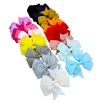 40pcs/lot Grosgrain Ribbon Hair Bow Clips Girls Boutique Bow Hairpin Baby Kids Hair Accessories