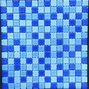 48x48 Glass Crystal Mosaic For Floor Tiles, Glass Mosaic For Swimming Pool Tile