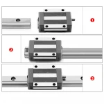 4pcs Carriage Blocks + 2pcs HGH15-1500mm Linear Motion Systems Linear Slide Guide Rails