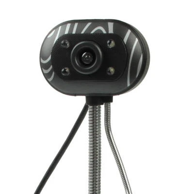 5.0 Mega Pixels USB 2.0 Driverless PC Camera / Webcam with MIC and 4 LED Lights, Cable Length: 1.2m