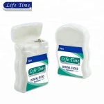 50m mint waxed nylon dental floss plastic container dental flosser