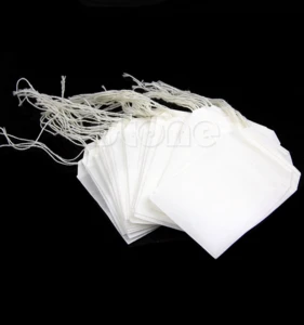 50Pcs New Empty Teabags String Heat Seal Filter Paper Herb Loose Tea Bag