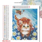 5D DIY Diamond Painting Full Square Cat Rhinestones Pictures Diamond Embroidery Animals Mosaic Home Decoration Diamond Painting