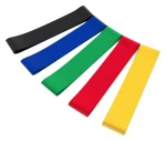 5PCS Wholesale  Custom Logo 5 Level Fitness Yoga Strap Stretch Yoga Exercise Band Elastic Resistance Bands Set