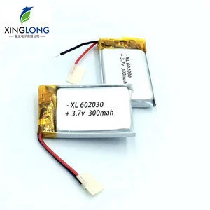 602030 small lithium polymer battery 300mah 3.7v for bluetooth/GPS/ product