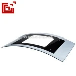 6mm black bend kitchen range hood glass