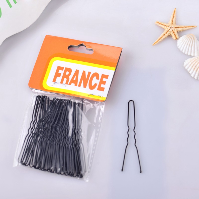 70*12mm Black Hair Fork U Shape Hairpin For Ladies Cheap Custom Bobby Pin Hair Ornament