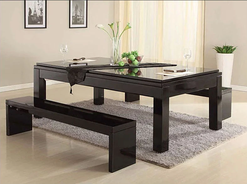 7ft 8ft dinner pool table slate 2 in 1 solid wood billiard table