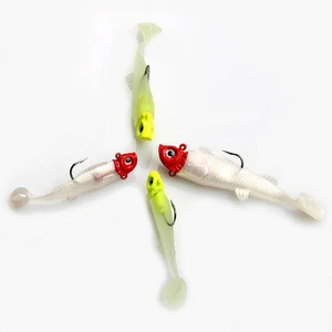 8g artificial fishing lure  jig head lure,soft lure with hook
