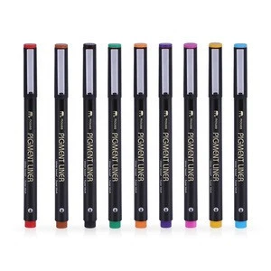9 Colors Water-based pigment extra fine tip fineline Marker Pen set for Drawing