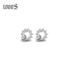 925 jewelry wholesale small fashionable shiny star moon stud silver earrings