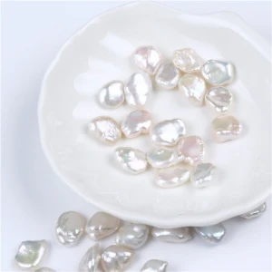 9.5-10.5mm natural freshwater real pearls keshi irregular shape loose pearl beads