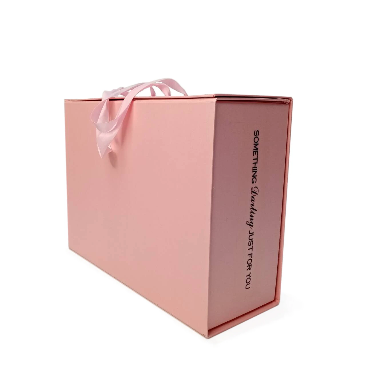 A4 Shallow Pink Magnetic Packaging Valentine Gift Set Box With Ribbon Apparel
