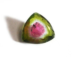 AAA Quality Natural Watermelon Tourmaline 6mm Triangle Faceted Loose Gemstone