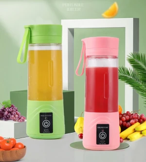 AAA163 Multifunction Mini USB Rechargeable Home Blender And Mixer 6 leaf Juice plastic Electric Portable Juicer Cup