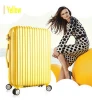 ABS PC Vertical Stripes Hard Shell Luggages Trend Design For Ladies