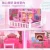 Import ABS Popular pink princess castle set girls toys garden villa house bricks birthday gift from China