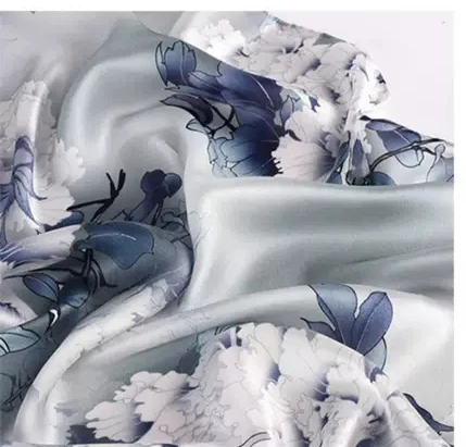 Air permeability elegant imitated silk printed custom women scarf chiffon shawl