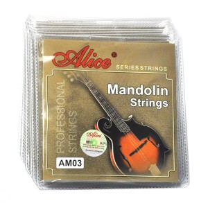 Alice AM03 Plated Steel Plain String set Mandolin Strings with Silver-Plated Copper Alloy Winding