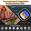 Amazon Best Seller Larger Touchscreen LCD Digital Cooking Food Meat Smoker Oven Kitchen BBQ Grill Thermometer with Alarm Timer