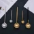 Import Amazon Gold Tea Spoon 304 Stainless Steel Metal Soup Spoon Set from China