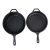 Import Amazon hot sale matt black coating cast iron double dutch oven with skillet lid from China