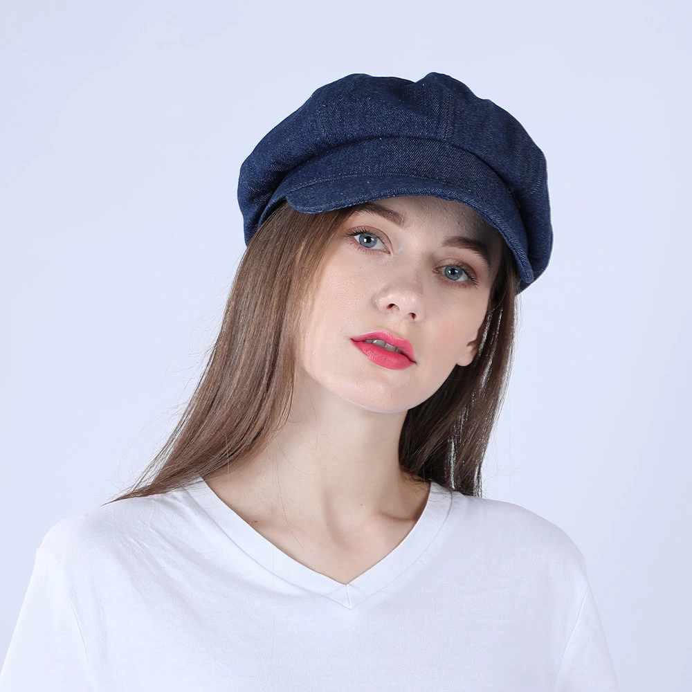 Amazon sell well high quality fashion new Denim beret for women  military beret