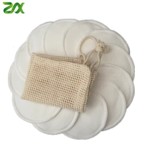 Amazon Supplier 70%Bamboo 30% Cotton Reusable Makeup Remover Pad 3 Layers Washable  Facial Skin Care Wash Cloth