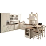 America solid wood design kitchen cabinet with island kitchen furniture