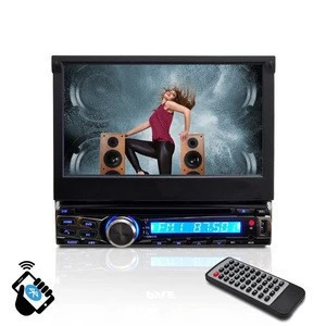Android 8.1 Quad Core 7 inch slide down single din car dvd player with detachable front panel