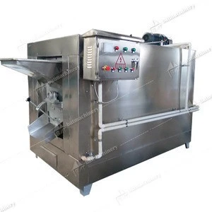 Automatic commercial gas cocoa cacao bean roaster machine for nuts