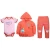 Import autumn winter 3pcs long sleeve hooded baby coat matching with bodysuits and pants from China