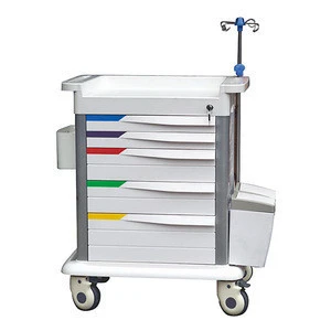 B-12 multifunctional abs medical nurse anesthesia trolley cart with wheels