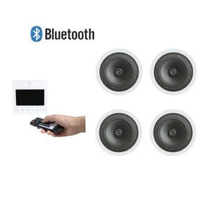 BA-415 PK1 Indoor PA & BGM audio system 1 piece 4x15W bluetooth in wall amplifier with 4 pieces 8ohm 15w coaxial ceiling speaker