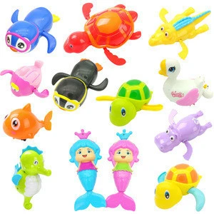 Baby Bathroom Tortoise Clockwork Toys Cartoon Animal Turtles Mini Mermaid Wind Up Toy Educational Kids Classic Toy Random Color