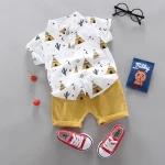 Baby Boys Shirts Infant Summer Clothing Sets Baby Boy Clothes Baby Girl Shirts 2pcs