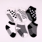 baby socks 100% organic cotton Baby kids  Socks Korean Style Gift Set with grip bottom  Anti Slip Toddler standard  Cotton Socks