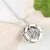 Import BAGREER SCN052 Jewelry supplies round with crown pendant 925 silver short chain women rhinestone necklace jewelry accessories from China
