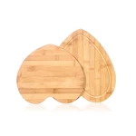 Bamboo Environmental Protection Double Sides Heart-Shaped Available Cheese Board Miniature Cutting Board