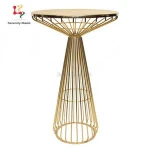 Bar furniture powdercoated steel wire high bar tables for sale
