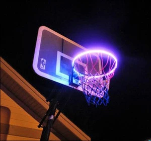 Basket Hoop Solar Light Playing At Night Lit Basketball Rim Attachment Shoot Hoops At Night Sensor-Activated LED Strip light