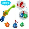 Bath Toys Fishing Game for Children Rubber Floating Bath Fishing Rob for Kids Children Girls Boys 2 3 Years