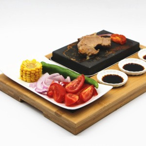 Bbq Steak Stone Stone Grill Plate Cookware set for Chain Restaurant Stone Grill Cooking