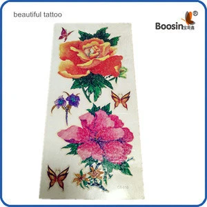 beautiful flowers temporary tattoo for body art