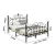 Import Bedroom usage single double beds furniture steel metal bed frame from China