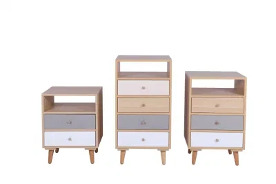 Bedside Table Nightstand Unit Cabinet 3-Drawer Bedside Table Night Stand Modern
